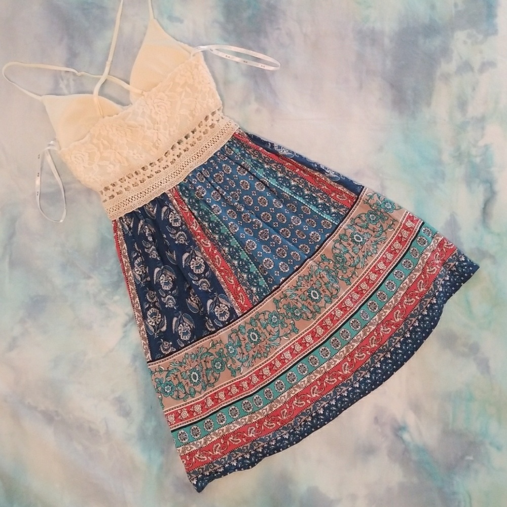 Floral Lace Fit and Flare Dress - Picture 3 of 7